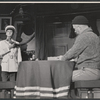 Tony Randall and unidentified in the stage production Oh Captain!