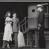 Abbe Lane, Edward Platt and Tony Randall in the stage production Oh Captain!