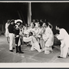 Lester Rawlins [left] and unidentified others in the stage production The Old Glory