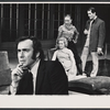 Playwright Harold Pinter, Mary Ure, Rosemary Harris and Robert Shaw in publicity pose for the stage production Old Times