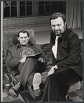 Robert Shaw and Peter Hall in publicity pose for the stage production Old Times