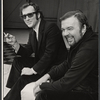 Playwright Harold Pinter and Peter Hall in publicity photo for the stage production Old Times