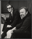 Playwright Harold Pinter and Peter Hall in publicity photo for the stage production Old Times