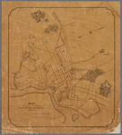 Map showing route of proposed elevated railway in Brooklyn