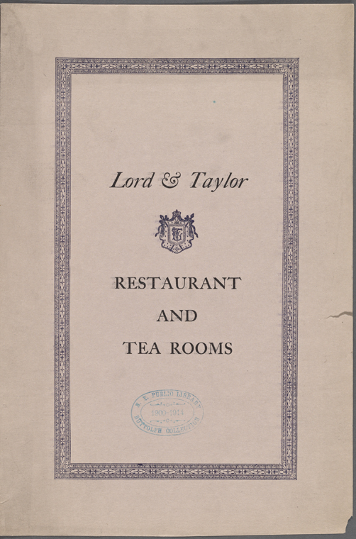 Lord & Taylor Restaurant and Tea Rooms - NYPL Digital Collections