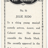 Julie Sudo.