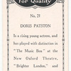 Doris Patston.