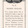 Marjorie Hickling.