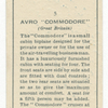 Avro 'Commodore' (Great Britain).