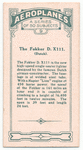 The Fokker D. XIII. (Dutch).