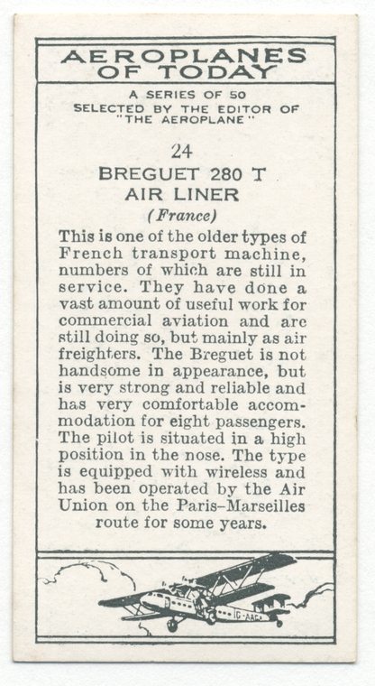 Breguet 280 T Air Liner France . NYPL Digital Collections