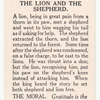 The lion and the shepherd.