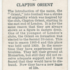 Clapton Orient.