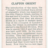 Clapton Orient.