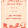 Zulu women (hairdressing).