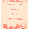 Zulu warrior.