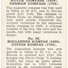 Dutch compass (1609); German compass (1798).