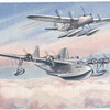 Smaller plane taking-off.