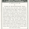 Types of splinter-proof wall.