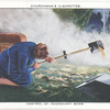 Control of incendiary bomb. (Pouring on sand from scoop).