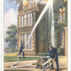 Light trailer fire-pump in action.