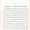 Making a door gas-proof.