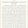 Window protection against blast.