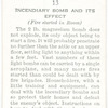 Incendiary bomb and its effect. (Fire started in Room).
