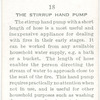 The stirrup hand pump.