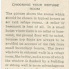 Choosing your refuge room.