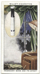 Incendiary bomb and its effect. (Fire started in room).