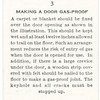 Making a door gas-proof.