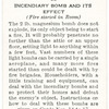Incendiary bomb and its effect. (Fire started in room).