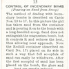 Control of incendiary bomb. (Pouring on sand from scoop).