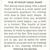 The stirrup hand pump.