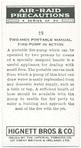 Two-men portable manual fire-pump in action.