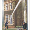 Light trailer fire-pump in action.