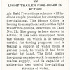 Light trailer fire-pump in action.