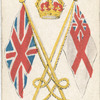 Union Jack; White ensign.