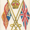 Royal standard; Union Jack.