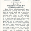 Telling time by clairvoyance.