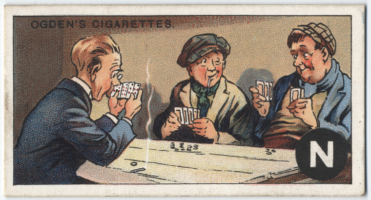 three men playing poker 1920s