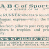 R is the RUNNER who tears round the track ...