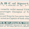 V is a versatile varlet named Villikins, ...