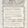 Kate Vaughan as 'Lady Teazle'.