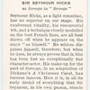 Sir Seymour Hicks.