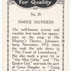 Madge Saunders.