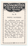 Madge Saunders.