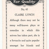 Claire Lynch.