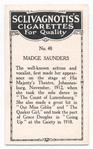 Madge Saunders.